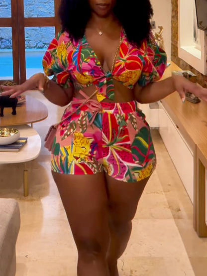 Tropical Botanical Print Holiday Set