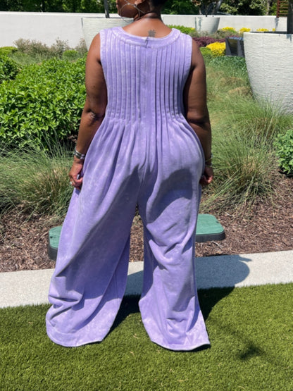 V-neck Lace-up Romper