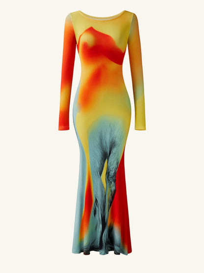 Women's Lily Illusion Print Dress