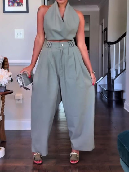 Fashionable Backless Set