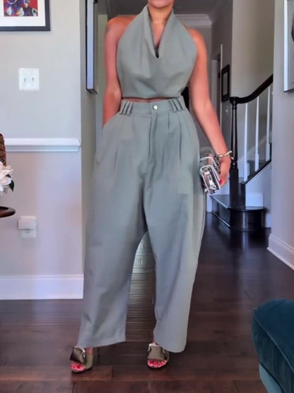 Fashionable Backless Set