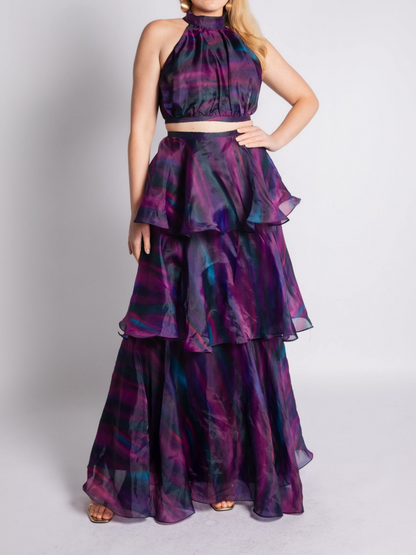 Round Neck Sleeveless Waistless Puffy Cake Dress