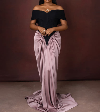 Bat Short Sleeve Spliced Solid Colour Dress