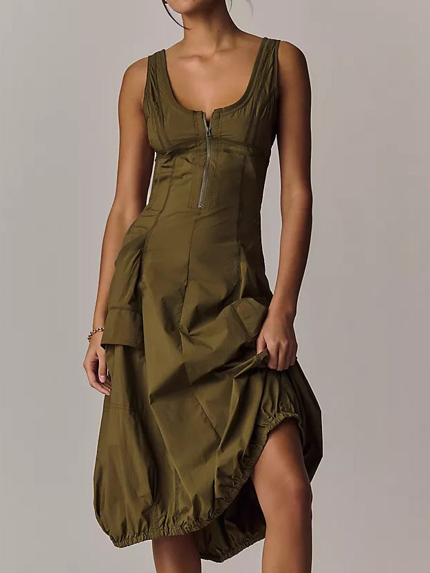 Zipper Strap Dress