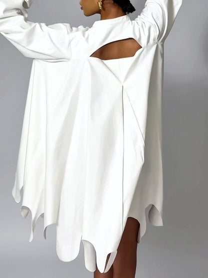 Irregular Hem Shirt Dress