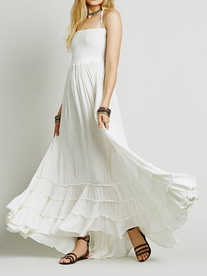 Summer Boho Sexy Backless Maxi Dress