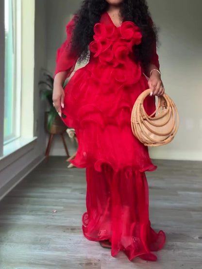 Flower Pleated Dress