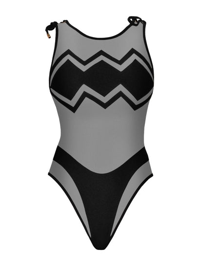 Fashion Mesh One-piece Swimsuit