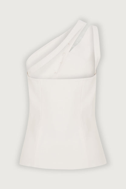 One Shoulder Button Top