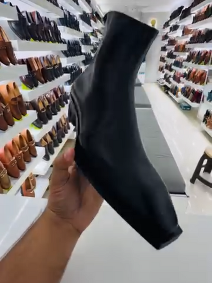 Men's Square-toe Zipper Ankle Boots