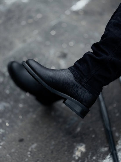 Men's Stretch Leather Ankle Boots