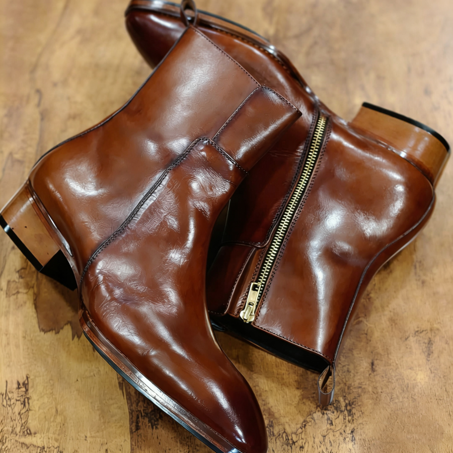 Men's Luxury Tan Leather Boots