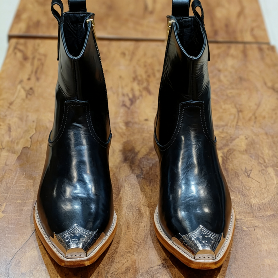 Men's Steel Toe Cowboy Leather Boots