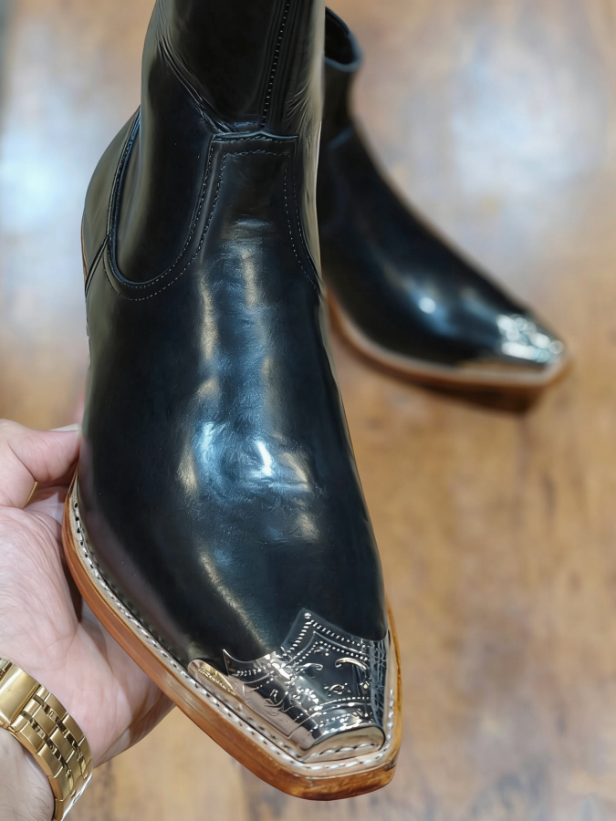 Men's Steel Toe Cowboy Leather Boots