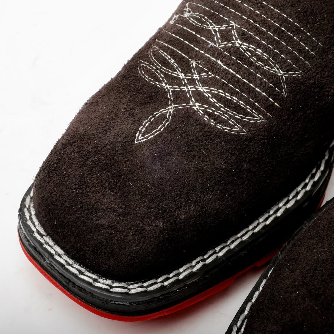 Men's Black Rough-Out Leather Boots