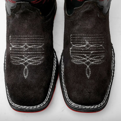 Men's Black Rough-Out Leather Boots