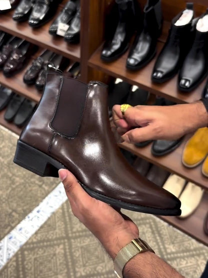 Men's Pointed Toe Chelsea Boots
