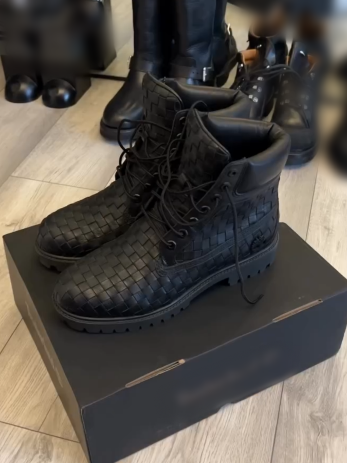 Men's Woven Lace-up High-top Boots