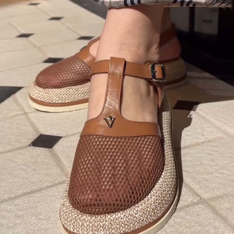 Breathable Mesh Cutout Platform Sandals