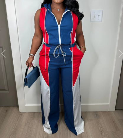 Spliced Color Two-piece Set