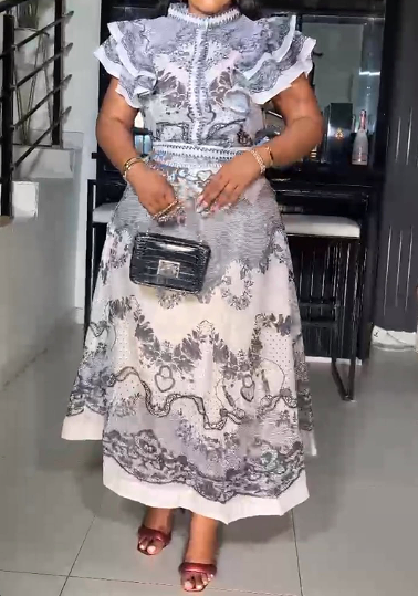 Demure Floral Maxi Dress