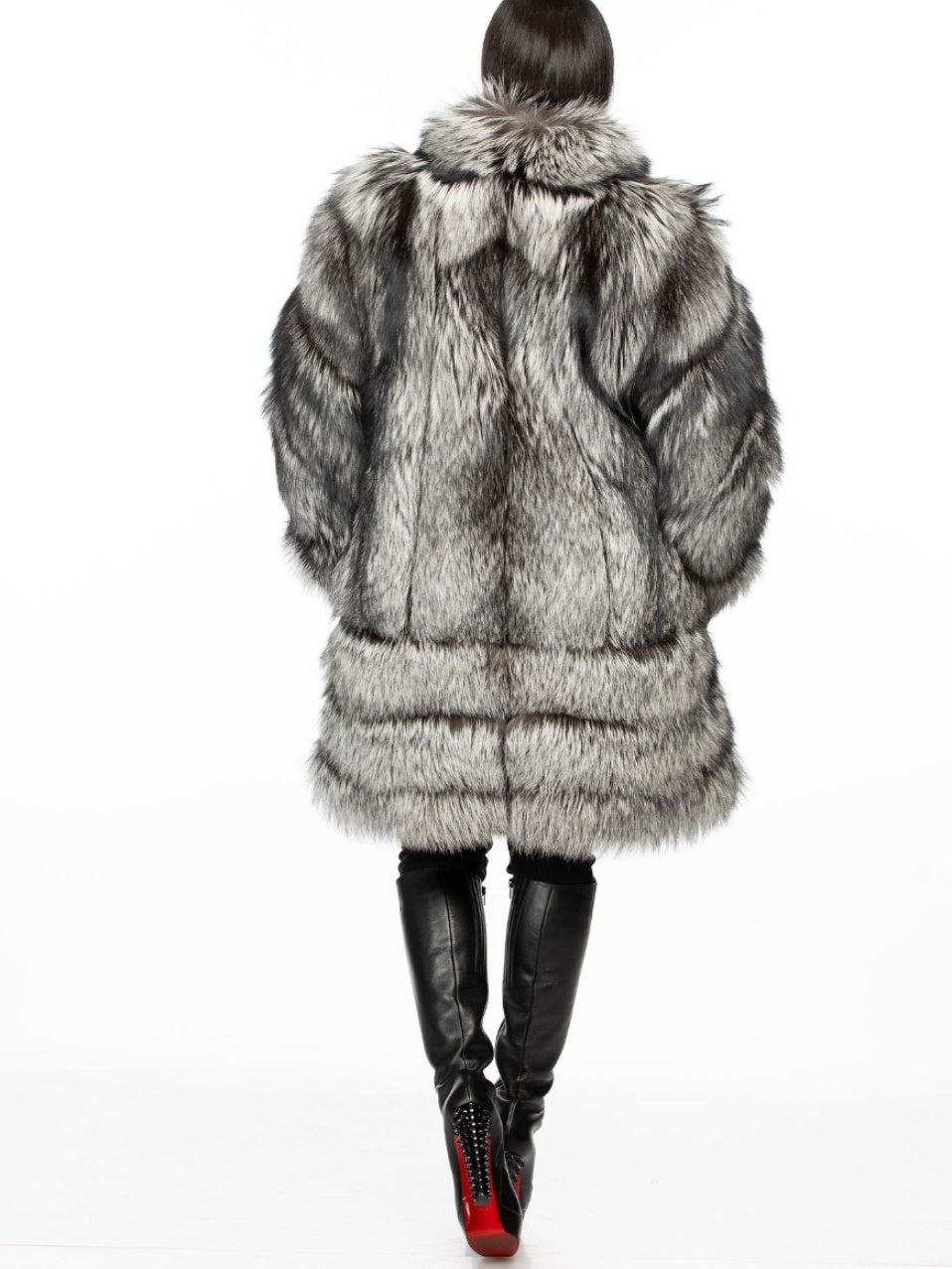 Silver Fox Fashion Warm Fox Fur Jacket