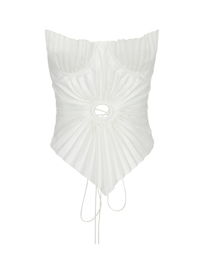 Sexy Pleated Corset Top
