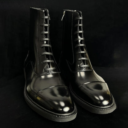 Men's Casual Leather Shoes Lace-Up Business Chelsea Boots