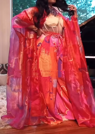 Dazzle Colorful Kimono Outfit