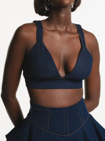 Ruffled Denim Pants Two Pieces Sets ( Buy 1 get free shipping )