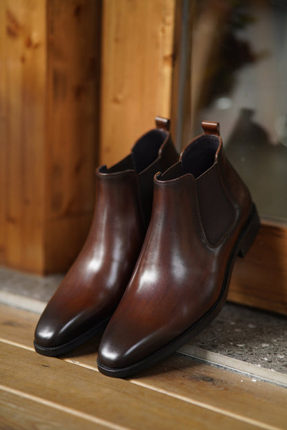Men's Italian Handmade Genuine Leather Chelsea Boots