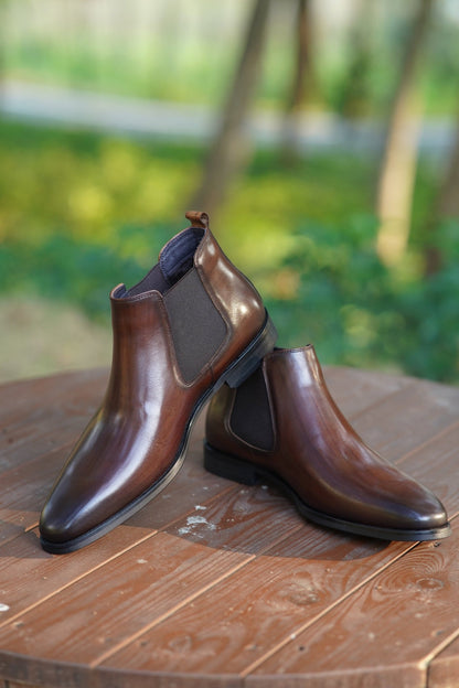 Men's Italian Handmade Genuine Leather Chelsea Boots