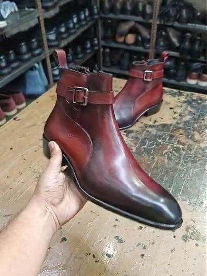 Men's Stylish Vintage Leather Ankle Booots