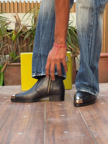 Men's Metal Toe Chelsea Boots