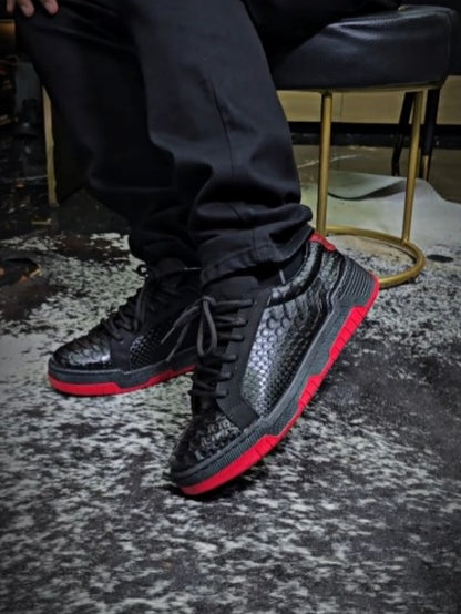 Men's Crocodile Textured Sneakers