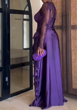 Demure Lace Occasion Maxi Dress