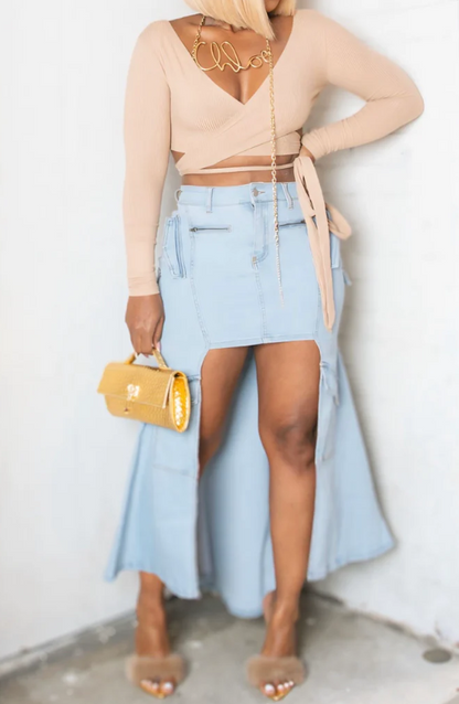 The Stylish Denim Skirt