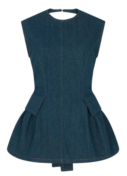 The Stylish Backless Denim Top