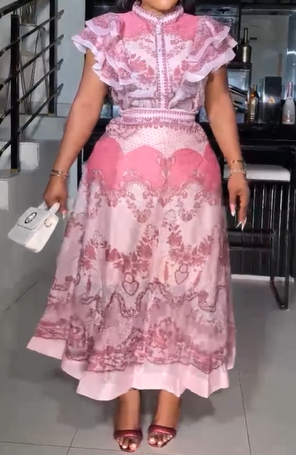 Demure Floral Maxi Dress