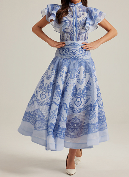 Demure Floral Maxi Dress