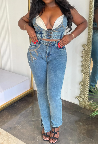 Fashion Denim 2pc Set