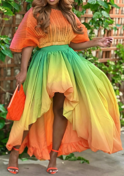 Fab Sunset 2pc Skirt Set