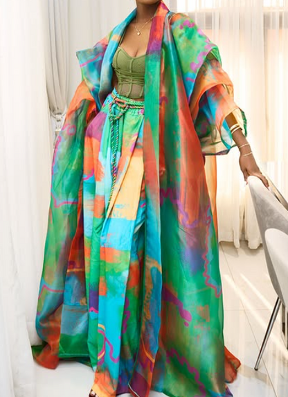 Dazzle Colorful Kimono Outfit