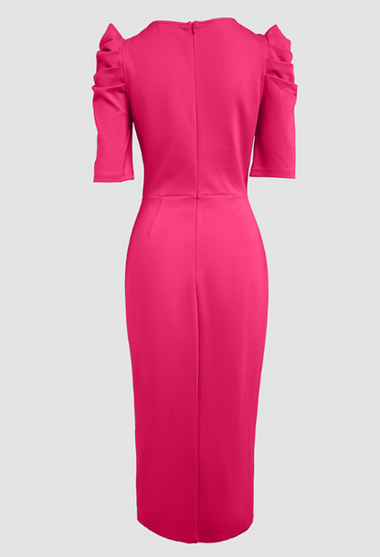 Elegant Slim Flower Summer Midi Dress