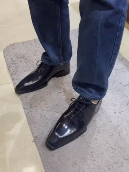 Men's Calf Leather Black Italian Formal Shoes