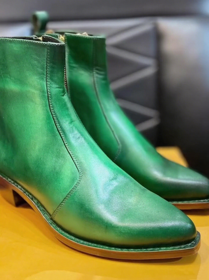 Men's Cuban Heel Goodyear Welted Boots