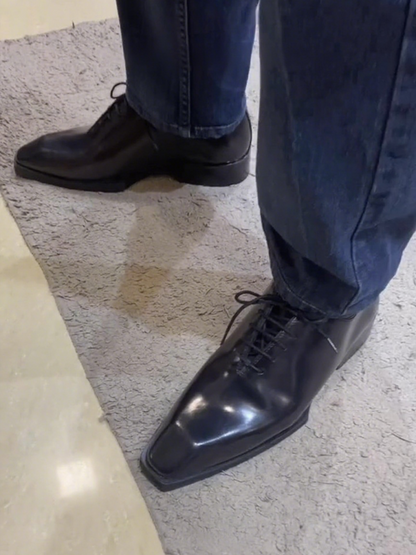 Men's Calf Leather Black Italian Formal Shoes