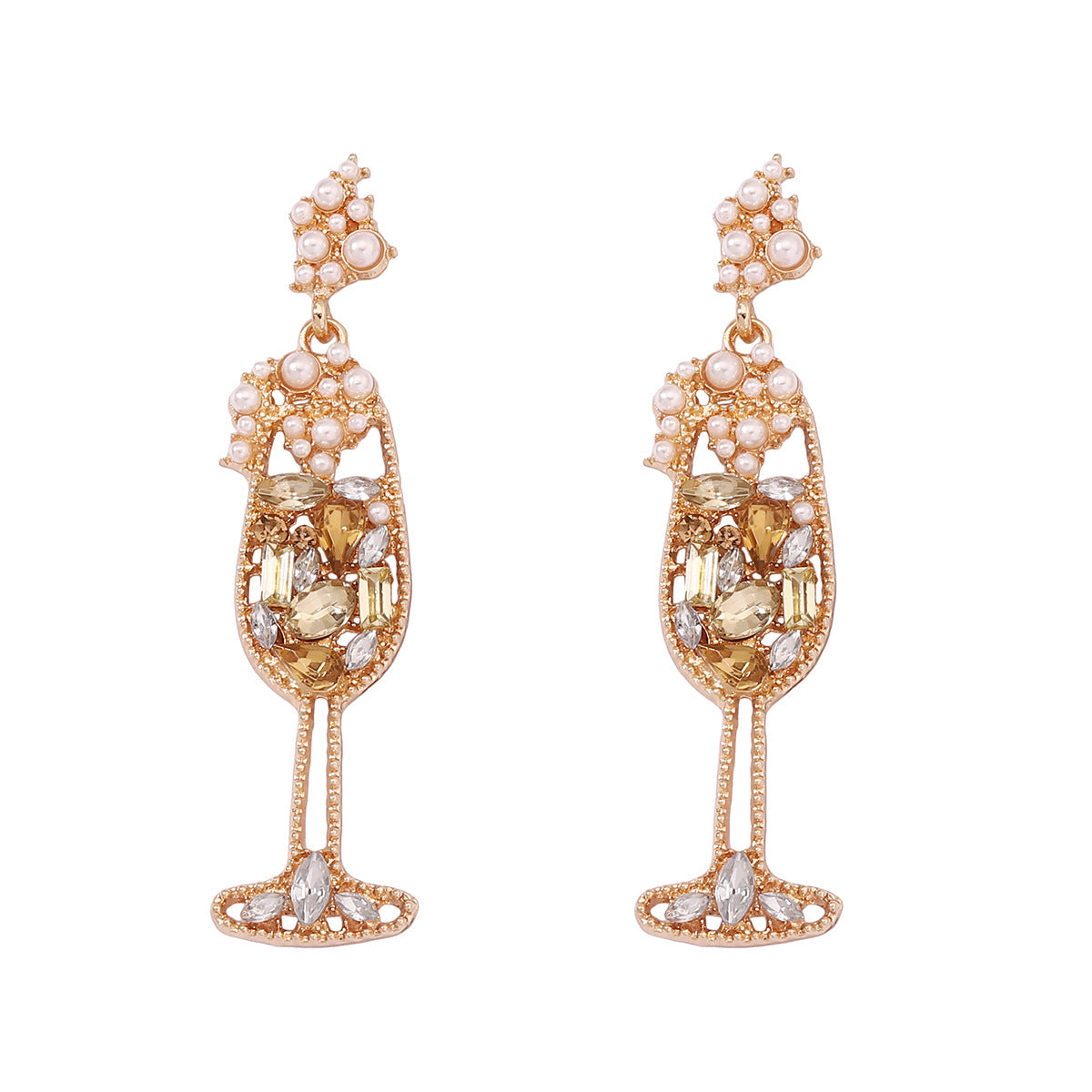Retro Wine Glass Shape Fashion Earrings