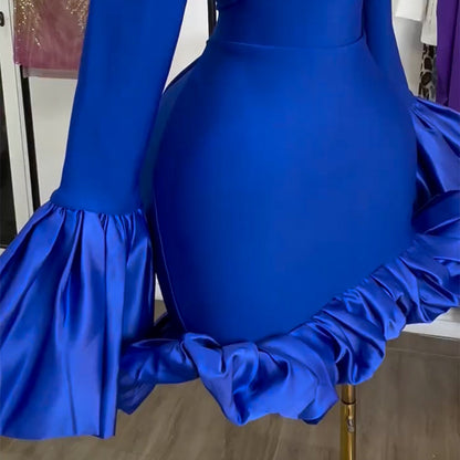 Flare Sleeve Slim Fit Dress