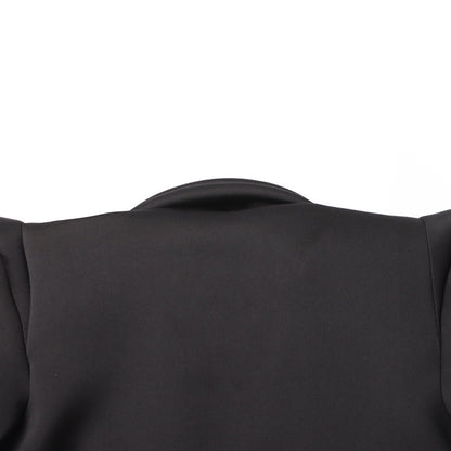 Lapel Rhinestone Embellished Blazer Dress